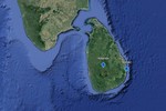 Satelite Map of Sri Lanka